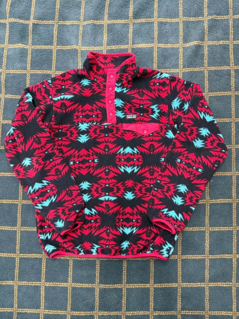 Patagonia Synchilla Snap-T Pullover Size XXL 16-18 Aztec Fleece